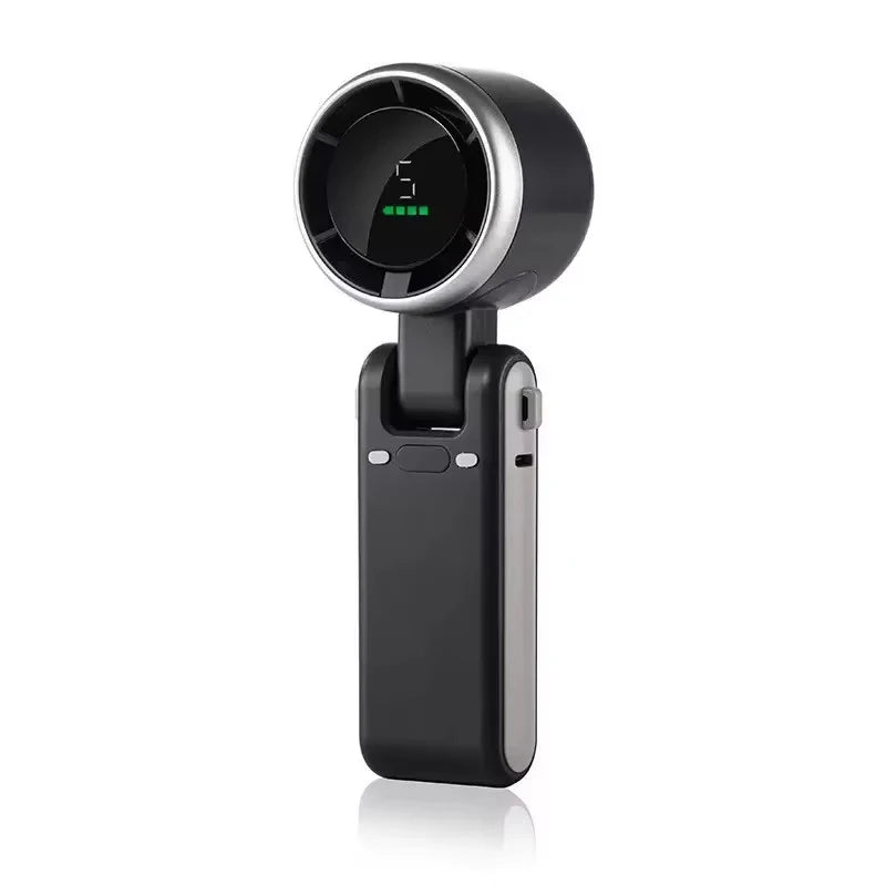 FreshAir – Mini Ventilateur Portable Rechargeable | Effet Glacé, Éclairage LED & 100 Vitesses