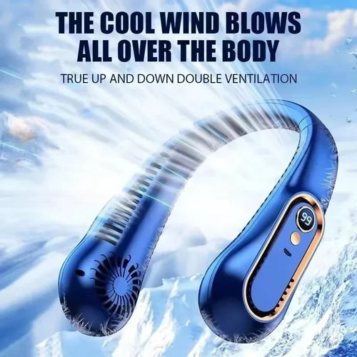 FreshNeck – Ventilateur de Cou Sans Fil | Flux d'Air Puissant & Écran Digital