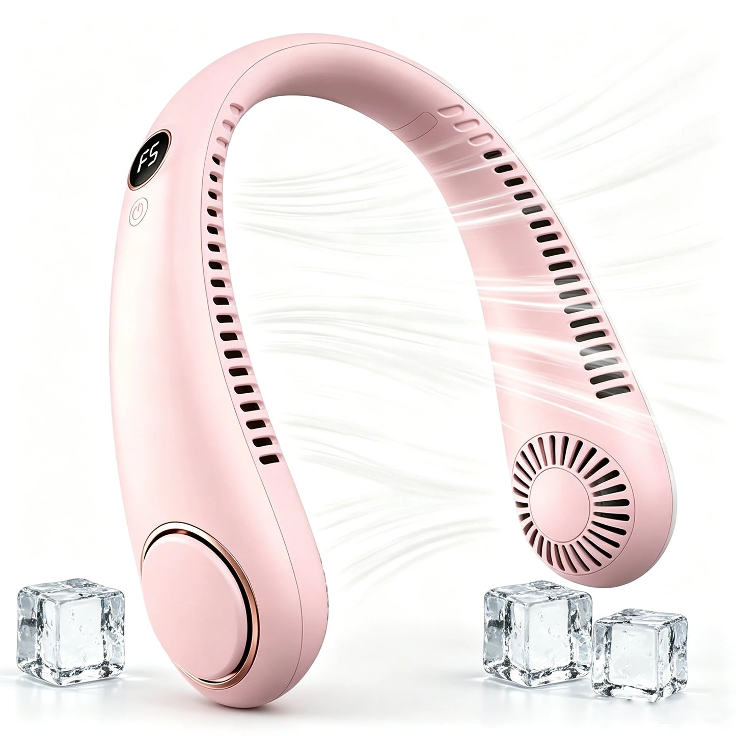 FreshNeck – Ventilateur de Cou Sans Fil | Flux d'Air Puissant & Écran Digital