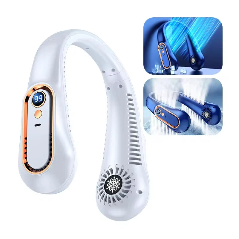 FreshNeck – Ventilateur de Cou Sans Fil | Flux d'Air Puissant & Écran Digital
