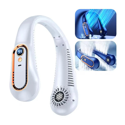 FreshNeck – Ventilateur de Cou Sans Fil | Flux d'Air Puissant & Écran Digital