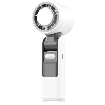FreshAir – Mini Ventilateur Portable Rechargeable | Effet Glacé, Éclairage LED & 100 Vitesses