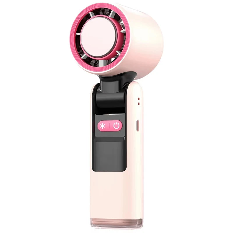 FreshAir – Mini Ventilateur Portable Rechargeable | Effet Glacé, Éclairage LED & 199 Vitesses