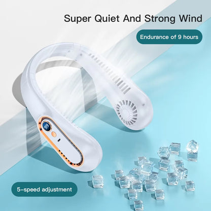 FreshNeck – Ventilateur de Cou Sans Fil | Flux d'Air Puissant & Écran Digital