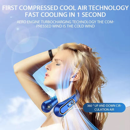 FreshNeck – Ventilateur de Cou Sans Fil | Flux d'Air Puissant & Écran Digital