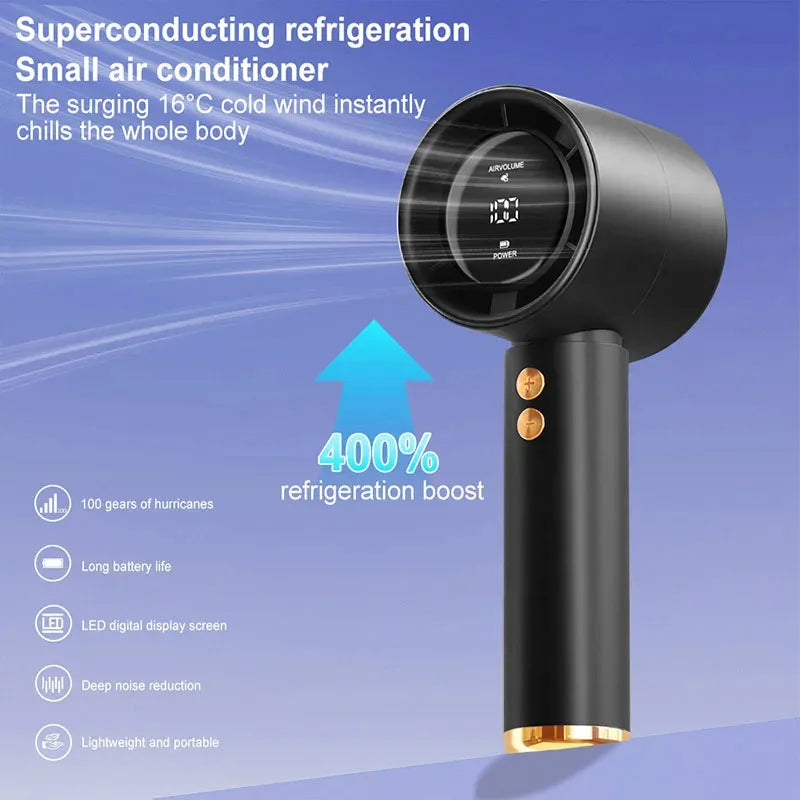 FreshAir™ – Mini Ventilateur Portable USB | Turbine Haute Vitesse, Rechargement Rapide