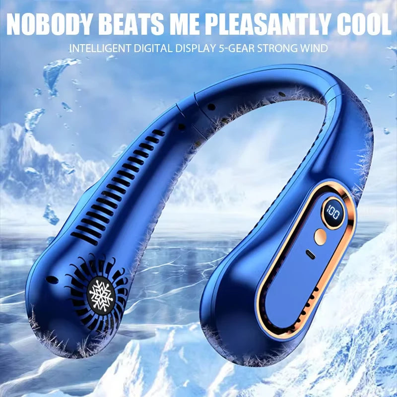 FreshNeck – Ventilateur de Cou Sans Fil | Flux d'Air Puissant & Écran Digital